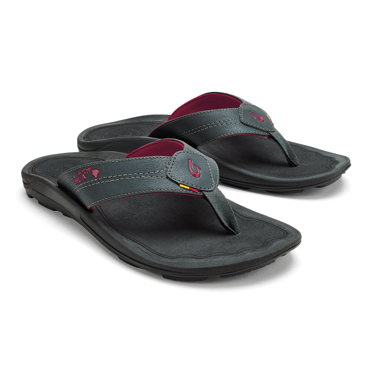 OluKai | Kīpī Men’s Comfortable Beach Sandals - Dark Shadow