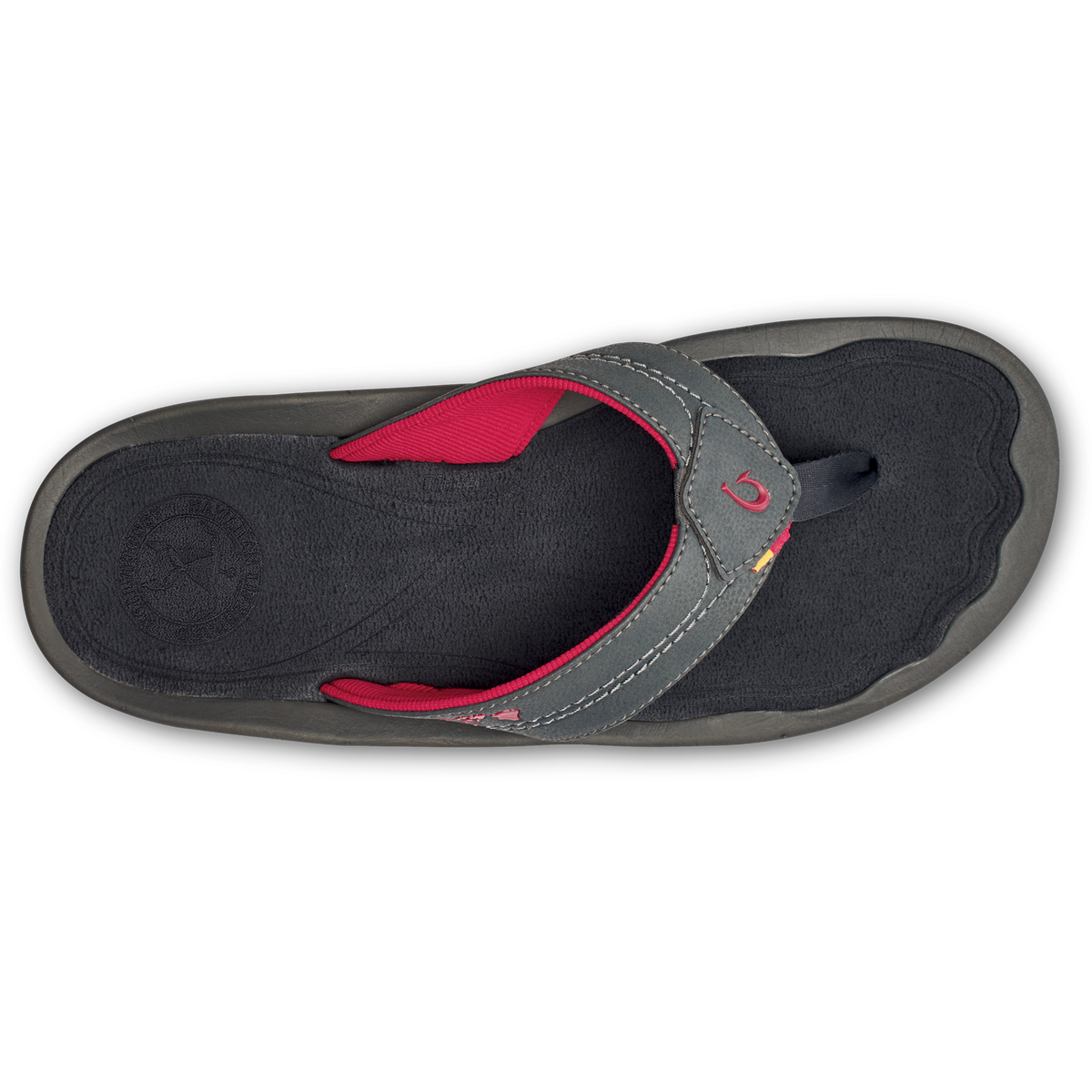 OluKai | Kīpī Men’s Comfortable Beach Sandals - Dark Shadow