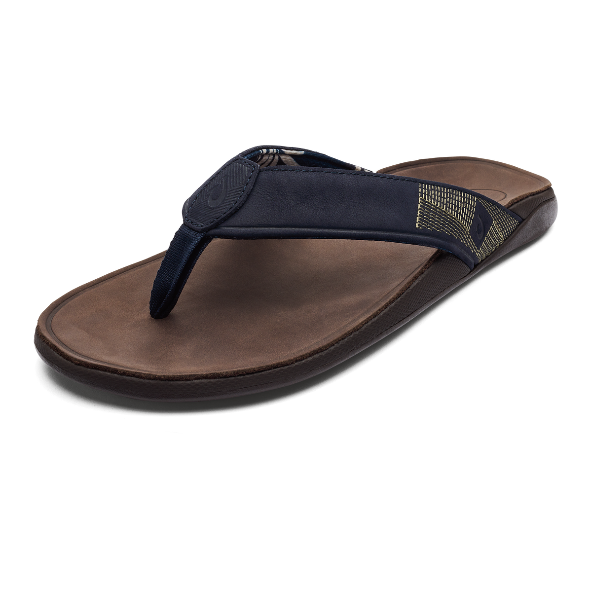 OluKai | Tuahine Men's Waterproof Leather Beach Sandals - Trench Blue