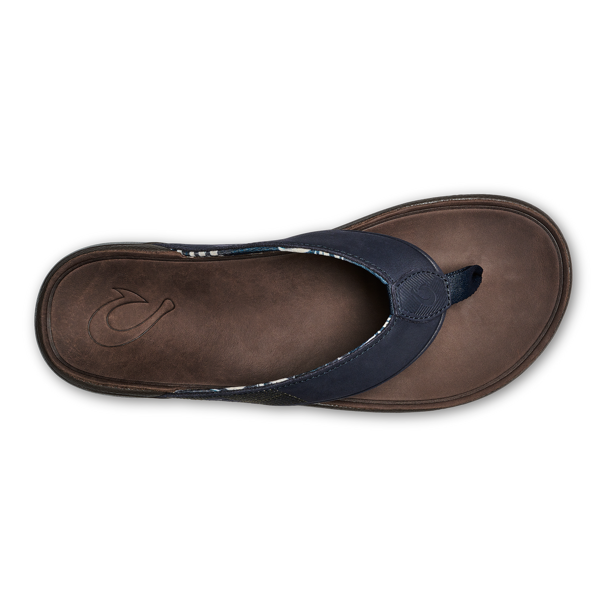 OluKai | Tuahine Men's Waterproof Leather Beach Sandals - Trench Blue