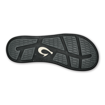 OluKai | Tuahine Men's Waterproof Leather Beach Sandals - Black