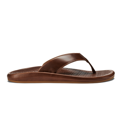 OluKai | ‘Ilikai Men‘s Leather Sandals - Toffee