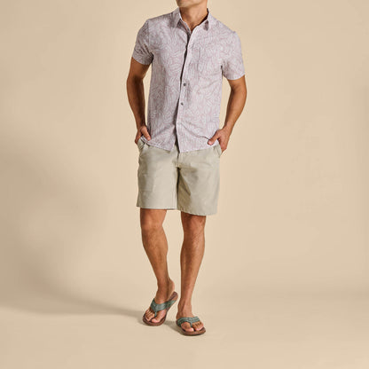 OluKai | Hiapo - Odyssey Grey / Sahara Men’s Leather Beach Sandals