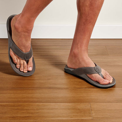 OluKai | Tuahine Men's Waterproof Leather Beach Sandals - Lagoon