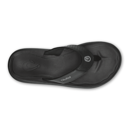 OluKai | Pili Men’s Waterproof Leather Sandals - Lava Rock