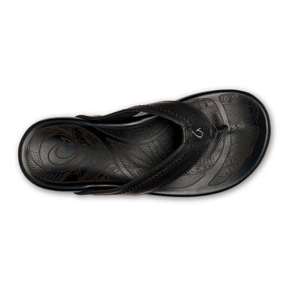 OluKai | Hiapo - Lava Rock Men’s Leather Beach Sandals