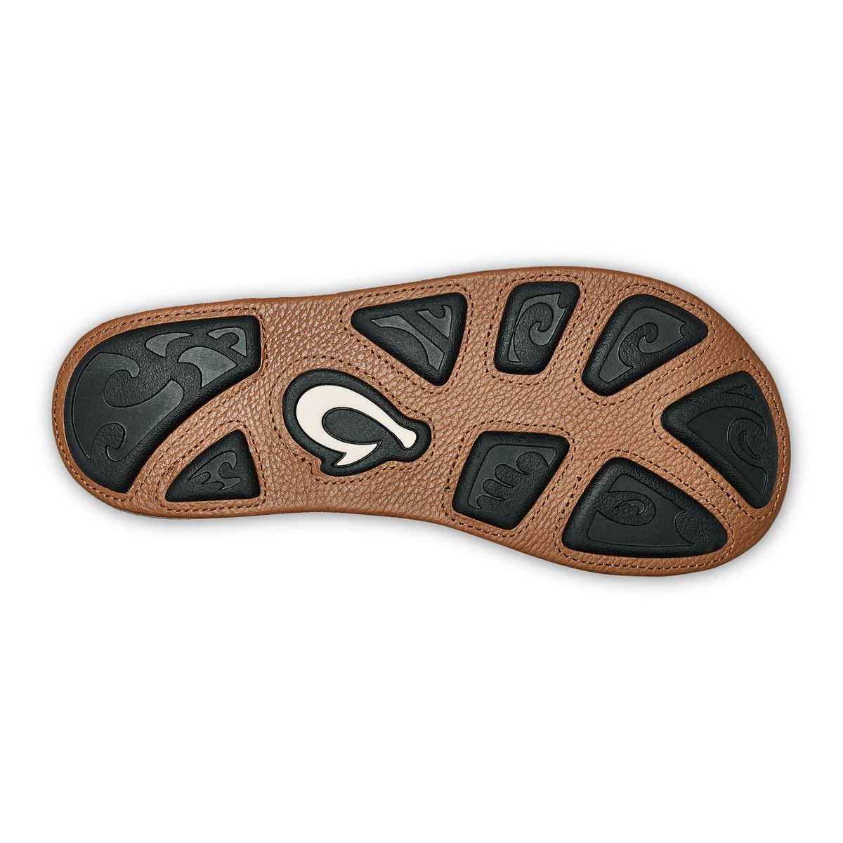 OluKai | Hiapo -Dark Java / Toffee Men’s Leather Beach Sandals