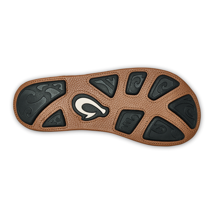 OluKai | Hiapo -Dark Java / Toffee Men’s Leather Beach Sandals