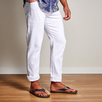 OluKai | ‘Ilikai Men‘s Leather Beach Sandals - Dark Wood