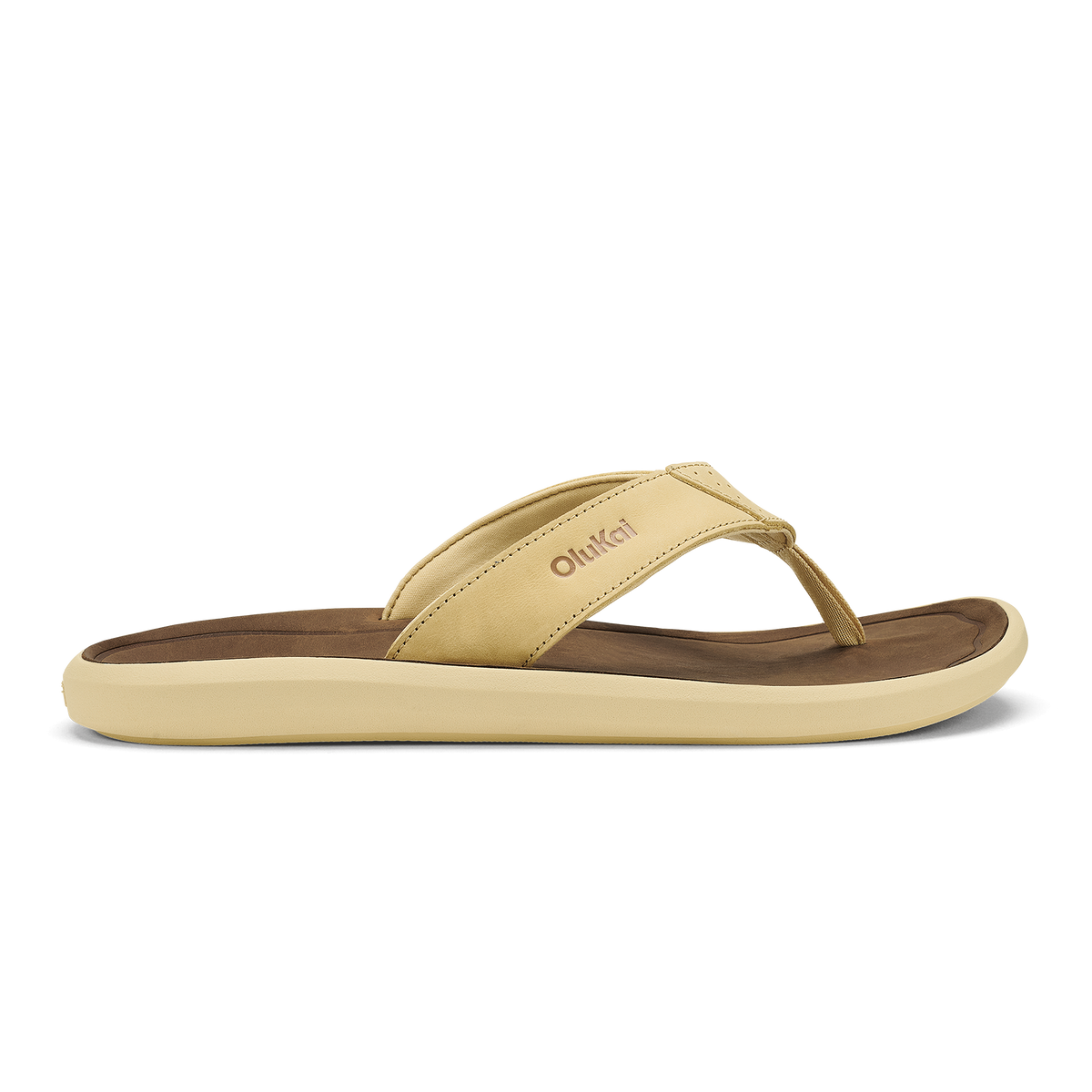 OluKai | Pili Men’s Waterproof Leather Sandals - Toasted Coconut / Tan
