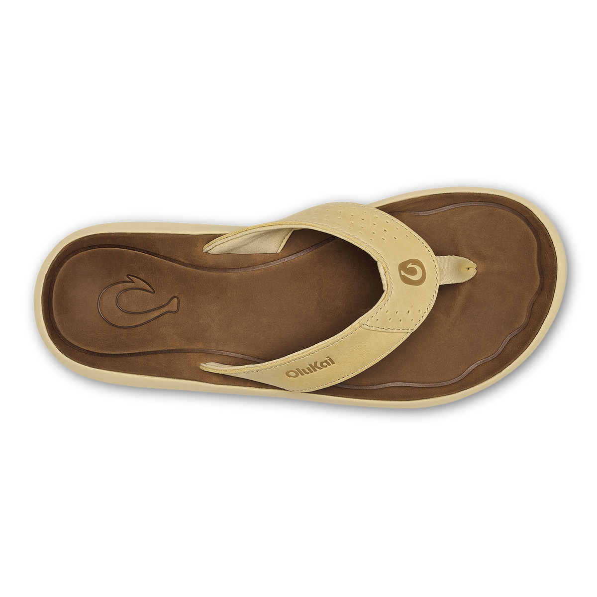 OluKai | Pili Men’s Waterproof Leather Sandals - Toasted Coconut / Tan