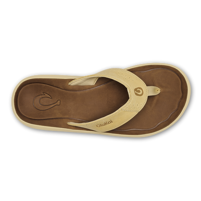 OluKai | Pili Men’s Waterproof Leather Sandals - Toasted Coconut / Tan