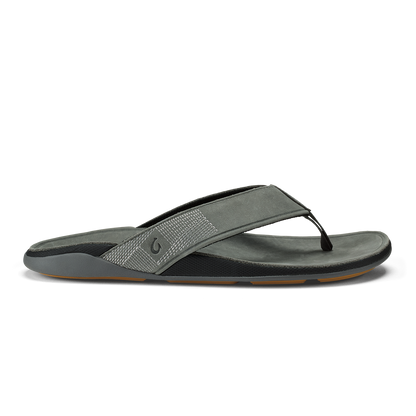 OluKai | Tuahine Men's Waterproof Leather Beach Sandals - Rock