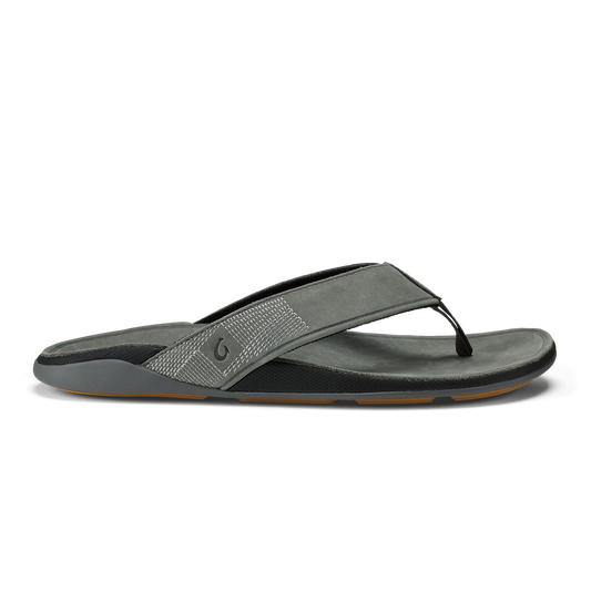 OluKai | Tuahine Men's Waterproof Leather Beach Sandals - Rock