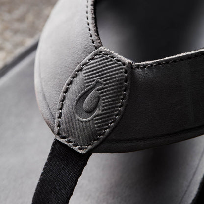 OluKai | Tuahine Men's Waterproof Leather Beach Sandals - Rock