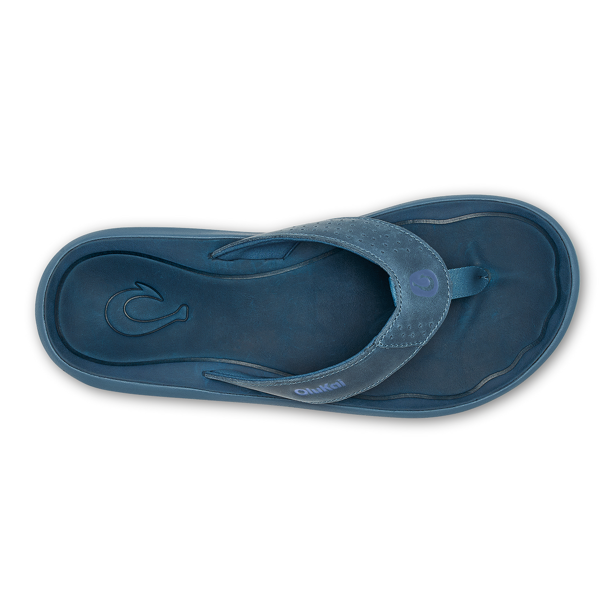 OluKai | Pili Men’s Waterproof Leather Sandals - Blue Fog / Coastal Blue