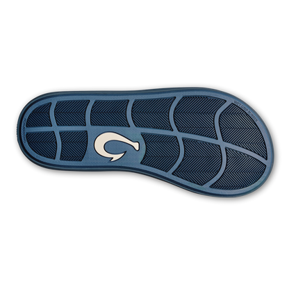 OluKai | Pili Men’s Waterproof Leather Sandals - Blue Fog / Coastal Blue