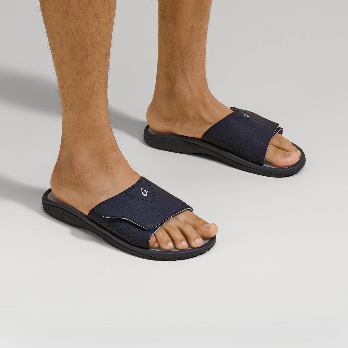OluKai | OluKai Nalu Slide - Trench Blue / Charcoal | Men's Sandals