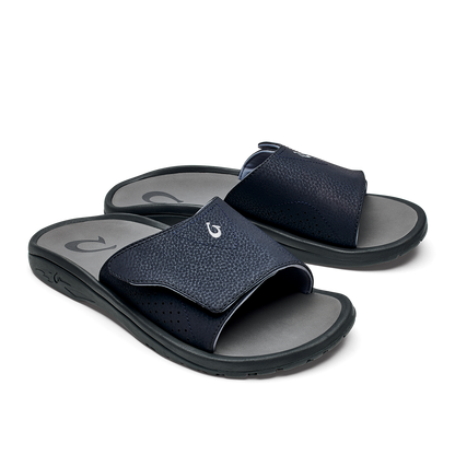 OluKai | OluKai Nalu Slide - Trench Blue / Charcoal | Men's Sandals