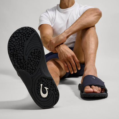 OluKai | OluKai Nalu Slide - Trench Blue / Charcoal | Men's Sandals