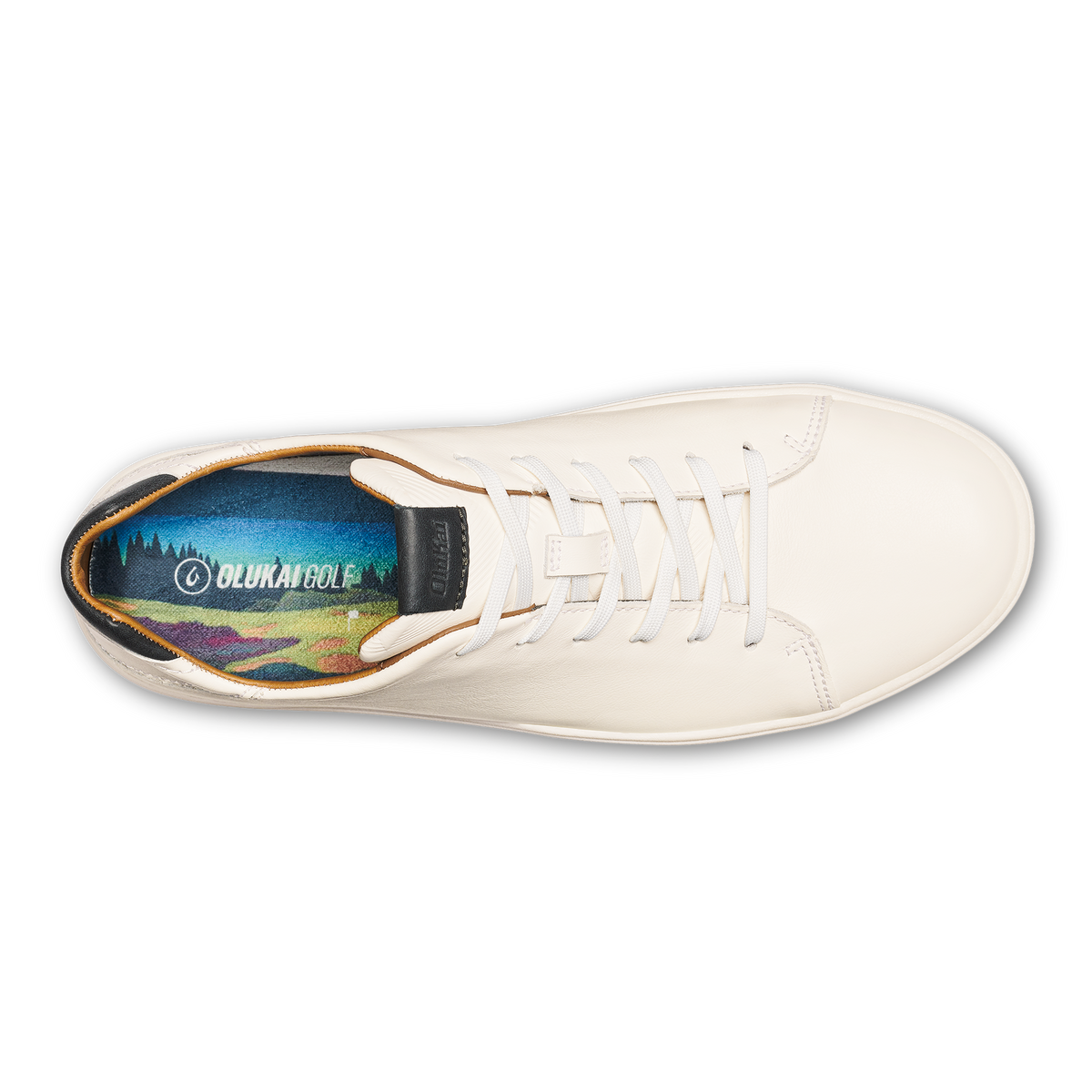 OluKai | Wai‘alae Men’s Waterproof Leather Golf Shoes - White
