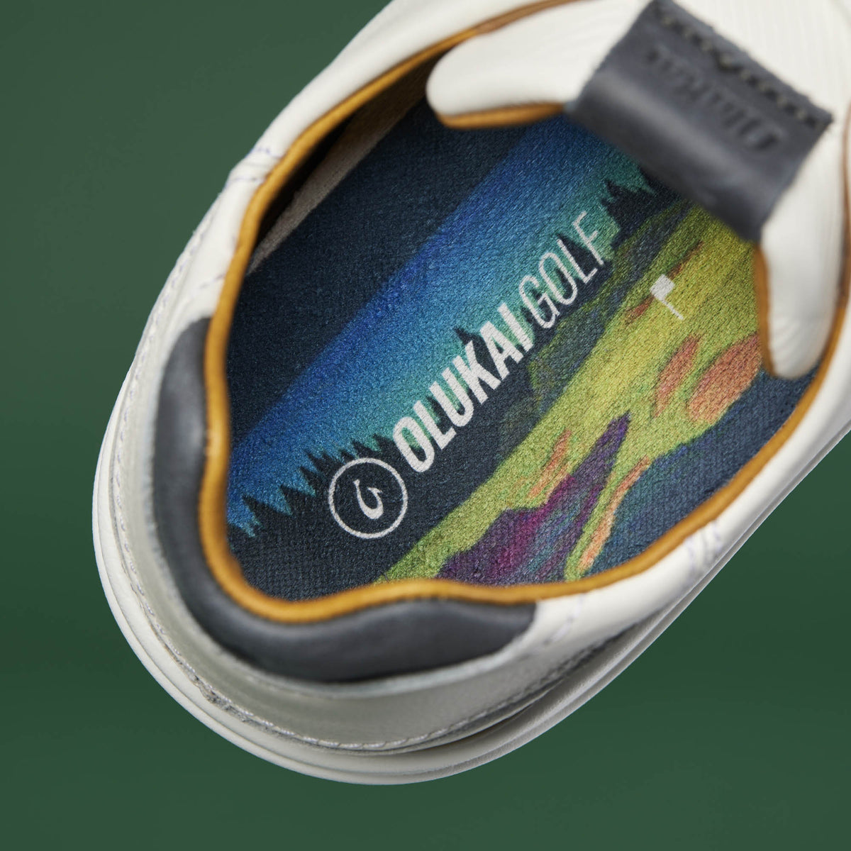 OluKai | Wai‘alae Men’s Waterproof Leather Golf Shoes - White