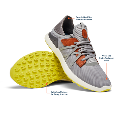 OluKai | Manele Men’s Breathable Golf Shoes - Poi / Charcoal