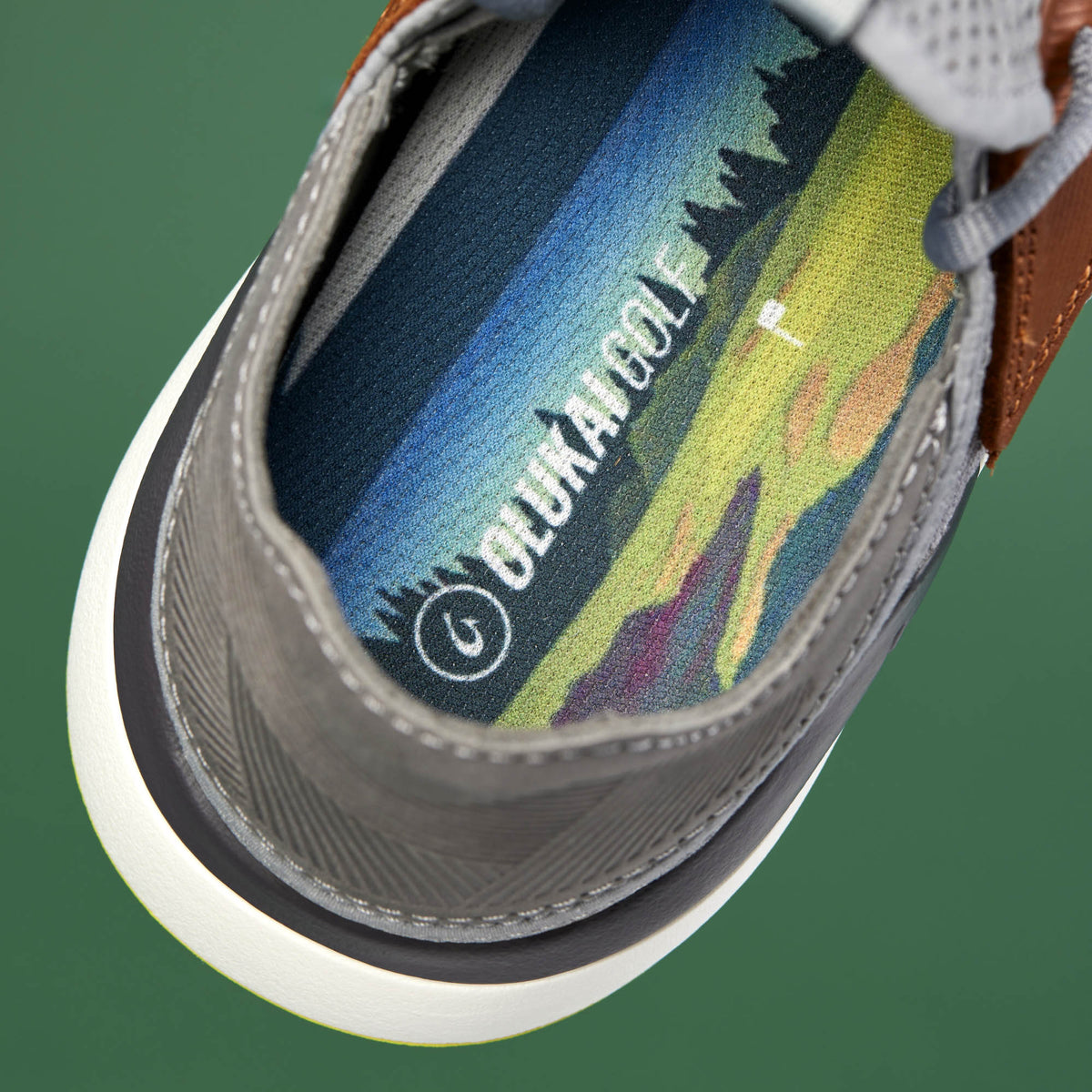 OluKai | Manele Men’s Breathable Golf Shoes - Poi / Charcoal