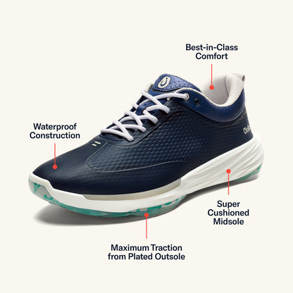 OluKai | Mākena Men’s Waterproof Golf Shoes - Mood Indigo