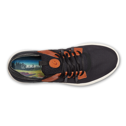 OluKai | Manele Men’s Breathable Golf Shoes - Black / Dark Shadow