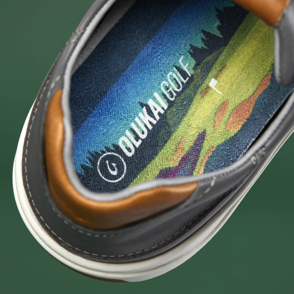 OluKai | Wai‘alae Men’s Waterproof Leather Golf Shoes - Stone