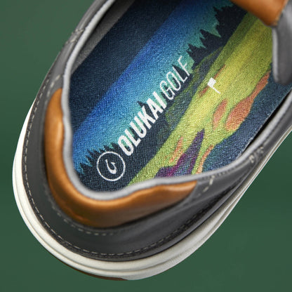 OluKai | Wai‘alae Men’s Waterproof Leather Golf Shoes - Stone
