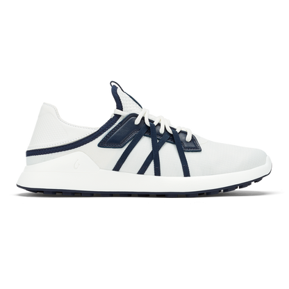 OluKai | Manele Men’s Breathable Golf Shoes - Bright White / Mood Indigo