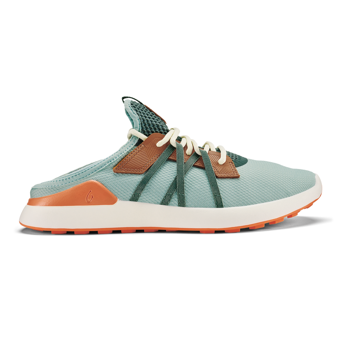 OluKai | Manele Men’s Breathable Golf Shoes - Pale Moss / Molten Orange
