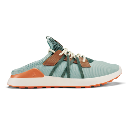 OluKai | Manele Men’s Breathable Golf Shoes - Pale Moss / Molten Orange