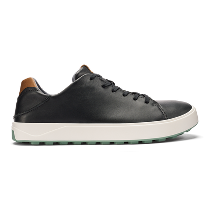 OluKai | Wai‘alae Men’s Waterproof Leather Golf Shoes - Black