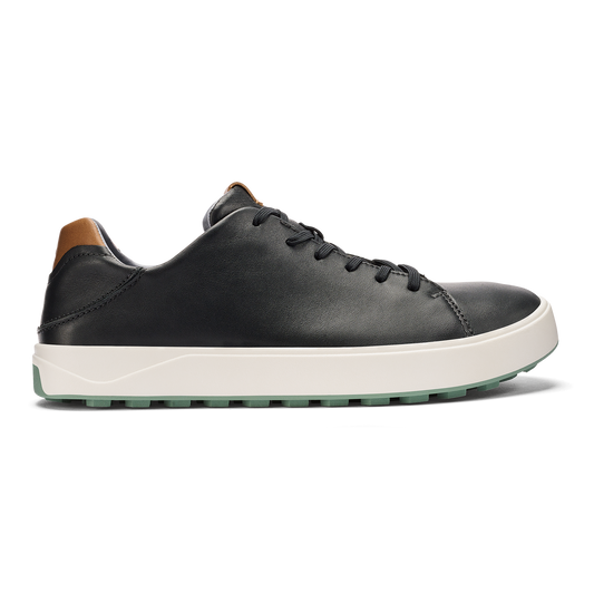 OluKai | Wai‘alae Men’s Waterproof Leather Golf Shoes - Black