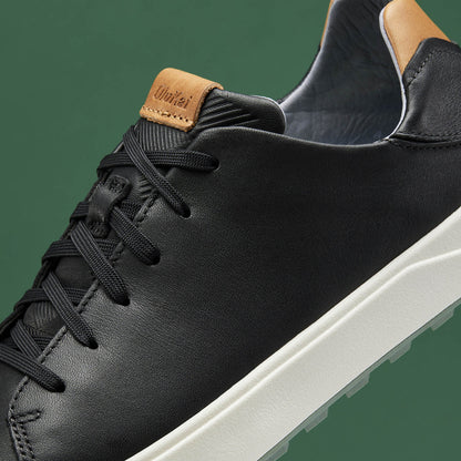 OluKai | Wai‘alae Men’s Waterproof Leather Golf Shoes - Black