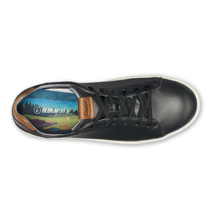 OluKai | Wai‘alae Men’s Waterproof Leather Golf Shoes - Black