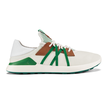 OluKai | Manele Men’s Breathable Golf Shoes - White / Bamboo