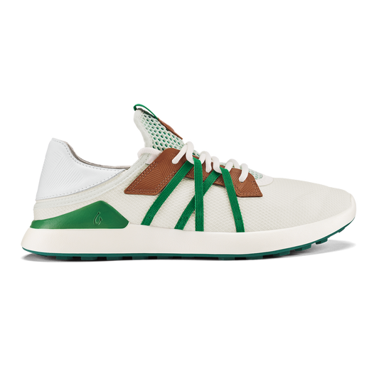 OluKai | Manele Men’s Breathable Golf Shoes - White / Bamboo