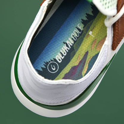 OluKai | Manele Men’s Breathable Golf Shoes - White / Bamboo