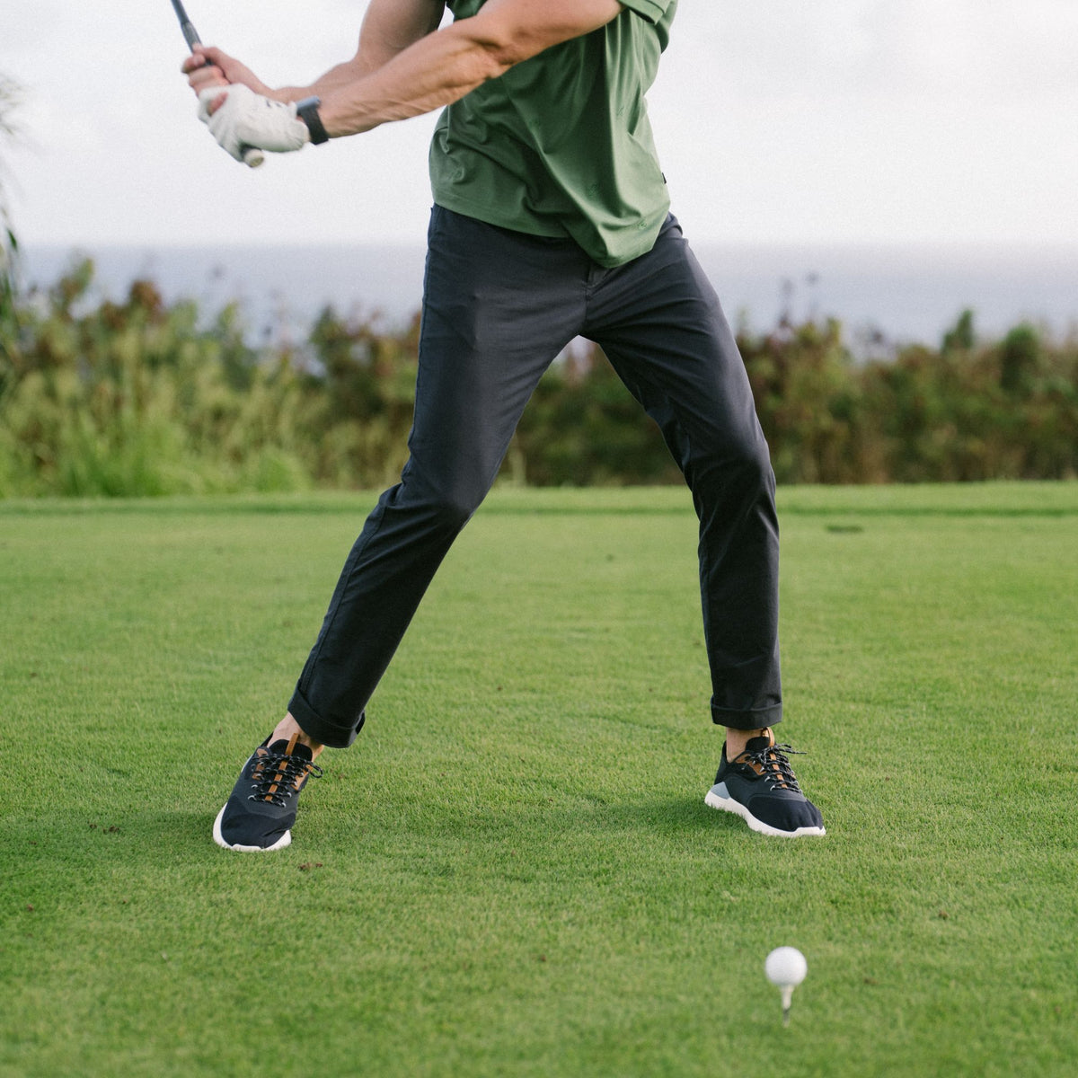 OluKai | OluKai Kā‘anapali Men’s Golf Shoe - Pavement / Vintage Blue