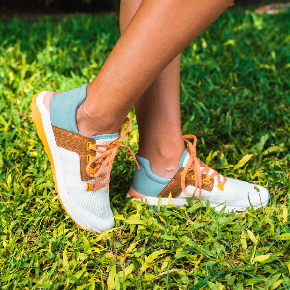 OluKai | Wailuku Women’s Athletic Shoes - Bright White / Sea Ice