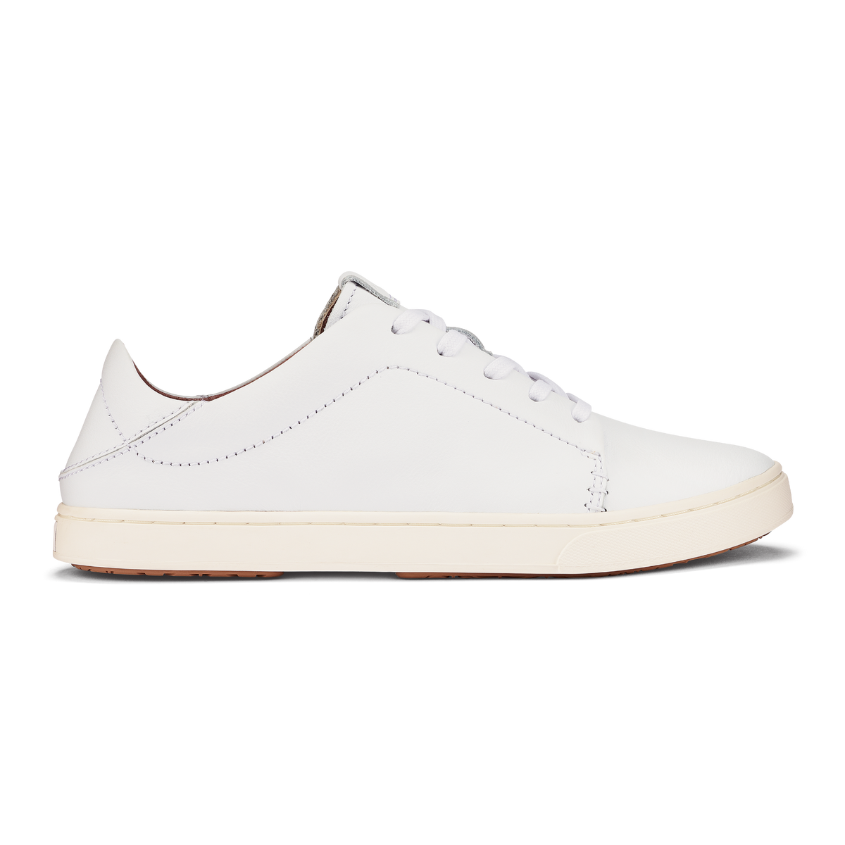 OluKai | Pehuea Lī ‘Ili Women's Leather Sneakers - White