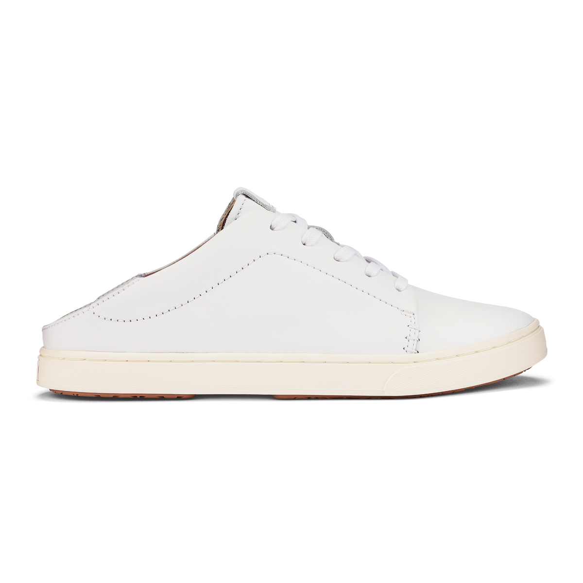 OluKai | Pehuea Lī ‘Ili Women's Leather Sneakers - White