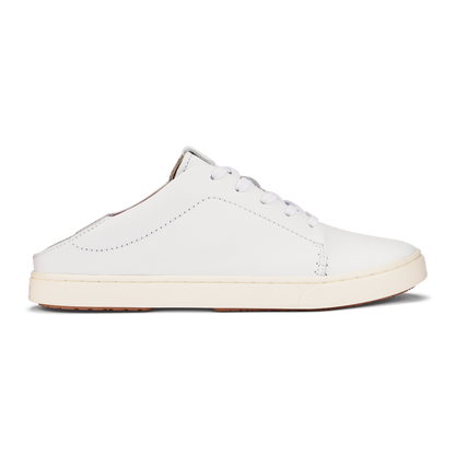 OluKai | Pehuea Lī ‘Ili Women's Leather Sneakers - White