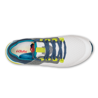 OluKai | Wailuku Women’s Athletic Shoes - Bright White / Lagoon