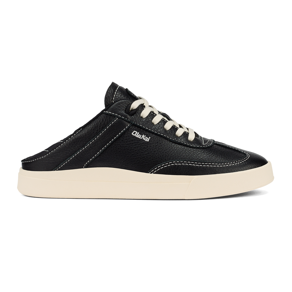 OluKai | Hā‘upu Women’s Leather Sneakers - Onyx