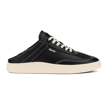 OluKai | Hā‘upu Women’s Leather Sneakers - Onyx